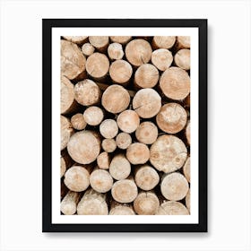 Firewood Logs Art Print