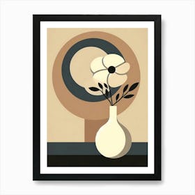 Vase Of Flowers In Boho Art 2 Art Print