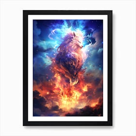 Wolf In The Sky Art Print