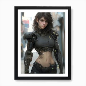 Futuristic Girl Art Print