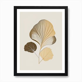 Ginkgo Spices And Herbs Retro Minimal 5 Art Print