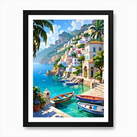 Of A Fishing Village Art Print