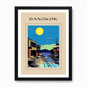 Minimal Design Style Of Bangkok, Thailand 4 Poster Art Print