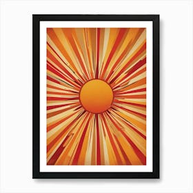 Retro Sunburst Art Print (2) Art Print