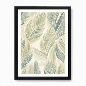 Tropical Leaves Wallpaper Art Print