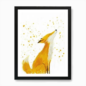 Yellow Fox 4 Art Print