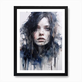 Surprised Moods Watercolor Art Print