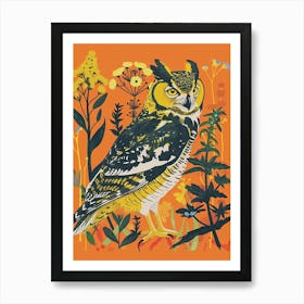 Spring Birds Great Horned Owl 2 Art Print