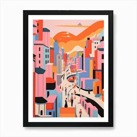 Ipanema Beach, Brazil, Graphic Illustration 1 Art Print