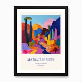 Colourful Gardens Desert Botanical Garden Usa 1 Blue Poster Art Print