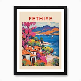 Fethiye Turkey 3 Fauvist Travel Poster Art Print