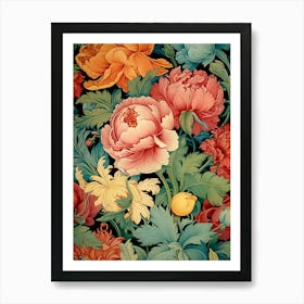 Peonies Wallpaper Art Print