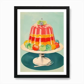 Fruity Jelly Vintage Cookbook Inspired 2 Art Print