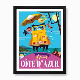 A Fond Cote D'Azur Art Print
