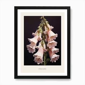 Floral Illustration Foxglove 1 Poster Art Print