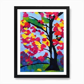 Flowering Pear Tree Cubist 1 Art Print