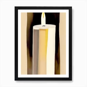 Unity Candle Symbol 1, Abstract Painting Art Print