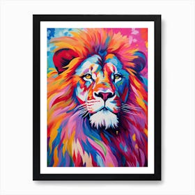 Lion Art Painting Fauvist Style 2 Art Print