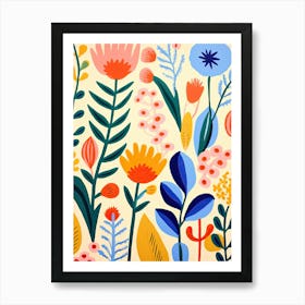 Flowers 28, Matisse style, Floral texture Art Print