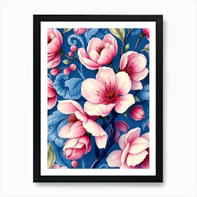 Floral Wallpaper 2 Art Print