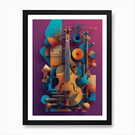 Abstract Music Composition Art Print
