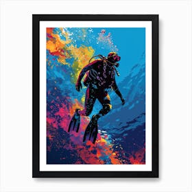 Scuba Diver sport Art Print