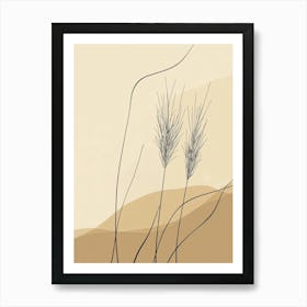 Two Grasses Art Print