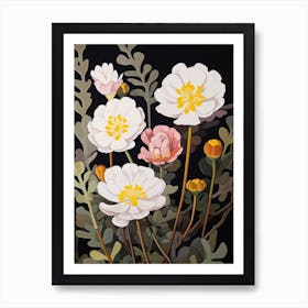 Flower Illustration Portulaca 3 Art Print