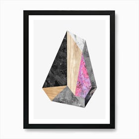 Collage geometric textures 17 Art Print