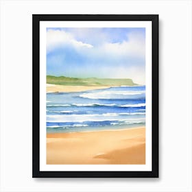 Playa De Zahara De Los Atunes 2, Cadiz, Spain Watercolour Art Print