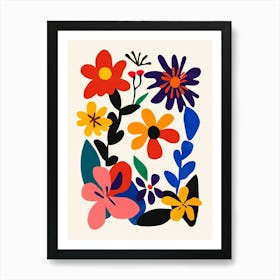 Flowers In The Garden 1 Art Print