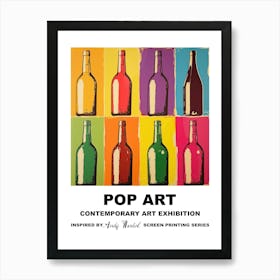 Poster Bottles Pop Art 1 Art Print