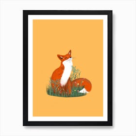 Yellow Foxy  Art Print