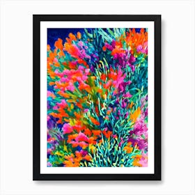 Acropora Nana Vibrant Painting Art Print