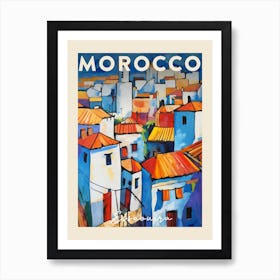 Essaouira Morocco 2 Fauvist Painting  Travel Poster Art Print