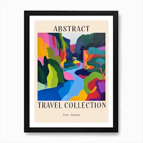 Abstract Travel Collection Poster Roatn Honduras 4 Art Print