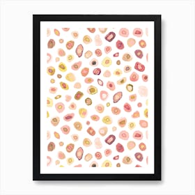 Spring Watercolour Flowers Scandi Pink Art Print