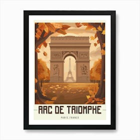 Paris Arc de Triomphe Vintage Art Print