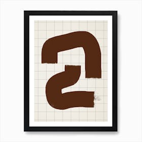 Abstract Brown Composition 1 Art Print