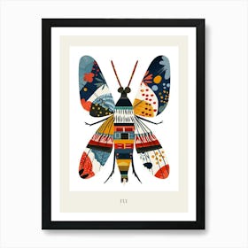 Colourful Insect Illustration Fly 1 Poster Art Print