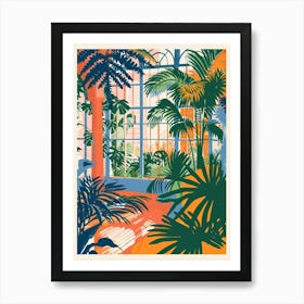 Brooklyn Botanic Garden New York Colourful Silkscreen Illustration 1 Art Print