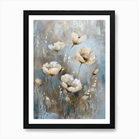 White Poppies 3 Art Print