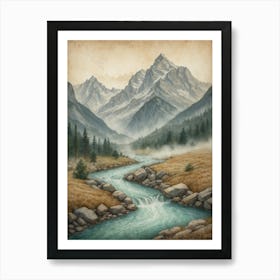 Mountain Stream Art Print