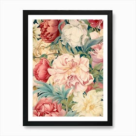 Peonies Wallpaper 2 Art Print