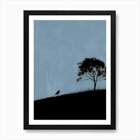 Silhouette Of A Tree Art Print