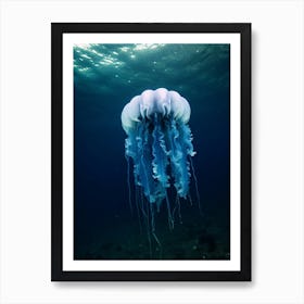 Lions Mane Jellyfish Ocean Realistic 2 Art Print