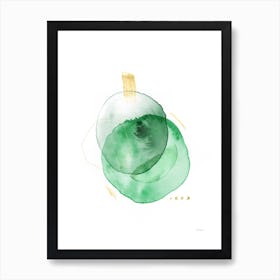 Turns In Green And Gold Art Print