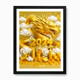 2024 Happy New Year Art Print