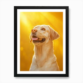 Golden Labrador Retriever. Generated AI. Art Print Art Print