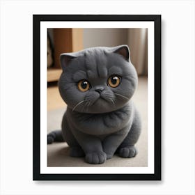 Short Haired Cat Art Print